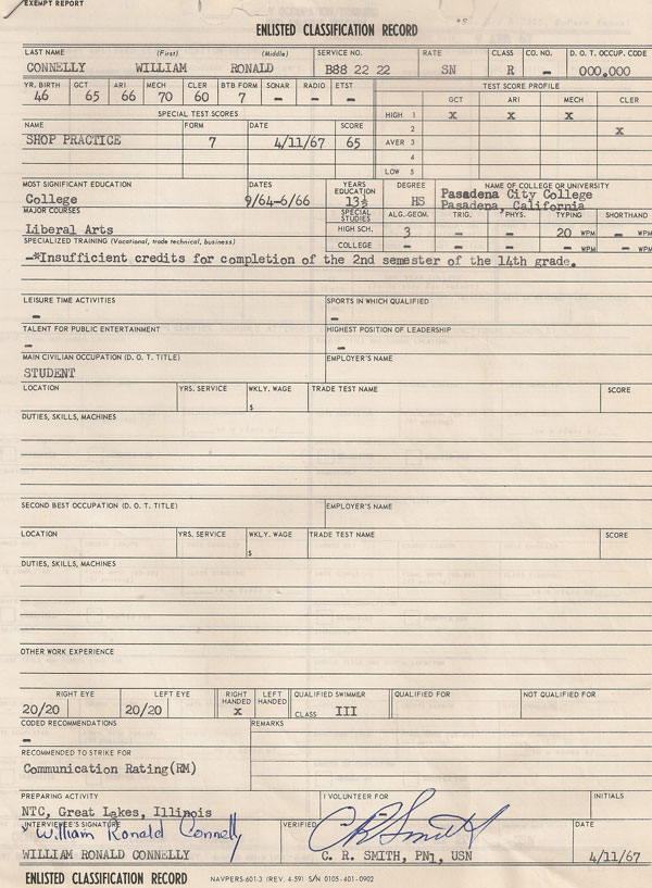 Classification Record